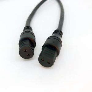 2464 22Awg 1.5mm Waterproof UV PVC Jacket Twin Conductor Male Female Assembly Copper Wires 3M Long RoHS Certified Cable