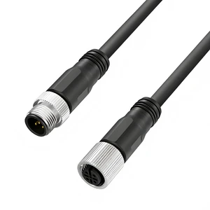 Industrial Power M12 A-Coded 5-Pin Copper Cable Male to Female Connection for Sensor/Actuator PLC I/O