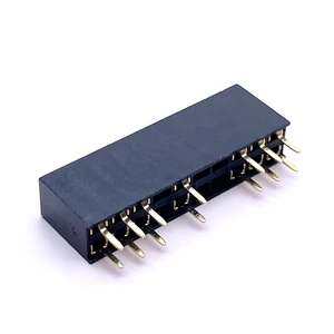 Soulin 2.54mm Pitch 2x10 Pin Dual Rows 180 Degree Female Brass IP68 Box Header Connectors for PCB Servo Connector