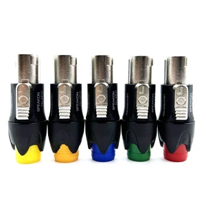 Metal Four Core Speaker Plug, Audio Connector, Professional Stage Amplifier Speaker Cable Head