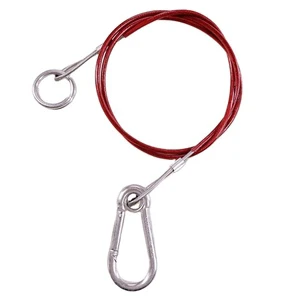 C-Pin High Quality PVC Coated Stainless Wire Rope Safety Trailer Breakaway Cable for Car Towing ISO ASI Standard Welded Cut Size
