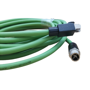 Industrial M12 to RJ45 Ethernet Cable Cat5e/Cat6 High Flexible Shielded Cable for Automation Camera