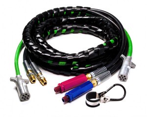 ABS & Power 3 in 1 Brake Hose 7 Way ABS Electrical Cable for Semi Truck Trailer Tractor 15FT