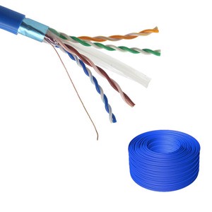 Cat6 SFTP Cable 305m 500m 0.4mm Waterproof IP67 Blindé 23AWG Solid 4 Pair Outdoor Industrial Network Cable Roll