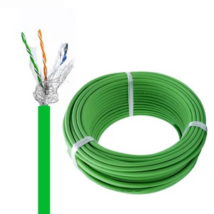 Flexible Industrial Ethernet Cable 2 Pair Shielded Profinet Cable EtherCat CAT6 Network Cable CAT5E