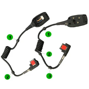 Coiled Spring Cable for Ring Barcode Scanner, Compatible with RS409 / WT4090 Wearable Scanner Replacement Spiral Cord