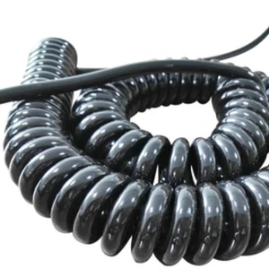 5 Cores 18AWG Stranded PVC Insulated Spiral Cable for Medical Industrial Overhead & Auto Use-Customizable Coil Design