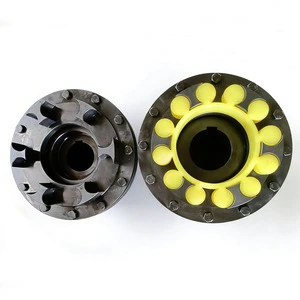 High Precision Steel Flexible Plum Jaw Coupling Flange Type Shaft Connector OEM for Servo Motor CNC Machine Power Transmission