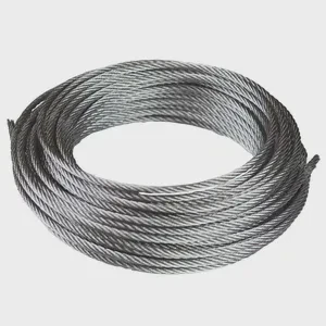 Galvanized Steel Wire Rope 6x19S/6x36SW +IWRC ASTM Stainless Steel Carbon Steel Cable For Hoist Crane Construction Use Welding