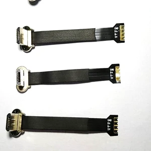Ultra-Thin 90 Degree Angle Flat USB 2.0 Data Extension Cable Slim Fpv Micro Cable for Camera and Computer 3A Fast Charging