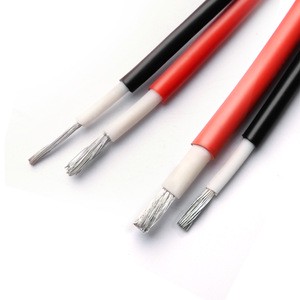 GEMT PV-1 Black PV Solar Battery Cable Wire DC 4/6/10mm2 Stranded Tinned Copper 220V LSZH Insulation ROHS for for Building