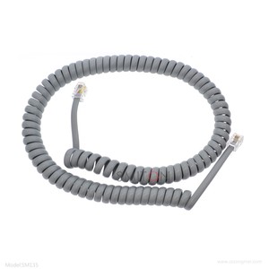 Black White Grey Telephone Curly Cord Spiral Coil Handset Cord RJ9 4P4C Spring Cables