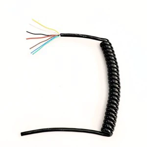 High Quality 7-Core Retractable Spiral Power Spring Cable with Enhanced Durability and Flexibility for Long-Term Use