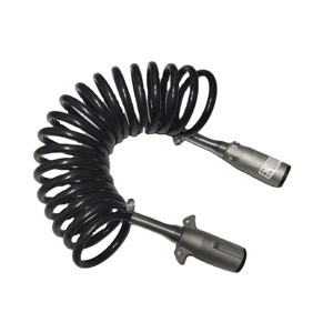 Trailer Wiring Harness 7-way Coiled Cable Wire Cable PE12700 Trailer Seven Way Cable
