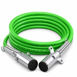 DOT Straight 7 Way 7 Pin ABS Electrical Power Cable Heavy Duty Trailer Cord Wire for Semi Truck Tractor Trailer
