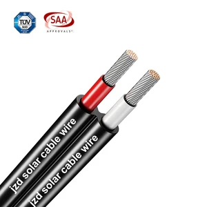 TUV SAA Approved Dual Cores 2 Core 1000m 4mm2 Solar Pv1-f Battery Power Cable Dc Copper Auto Solar Cable 6mm² for Solar System