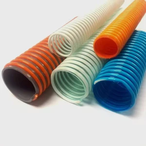 Flexible Plastic Reinforced PVC Helix Water Pump Suction Discharge Spiral Tube Pipe Conduit Line Hose With Corrugated Or Flat Su