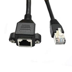 China Factory Black Color Cat6 Male to Female RJ45 Cable