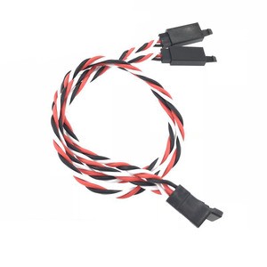 Jiayi 15-100cm 60-core Servo Extension Wire Female/Male Twisted Cable RC JR Futaba Connector Anti-Loose Hook for Electrical Toys