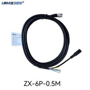 Lomosen 6Pin Camera I/O Cable ZX-6P-3M USB/GigE Cameras PVC Coating Flexible 5.0mm OD 26#*4+24#*2 Wire Structure 30VDC