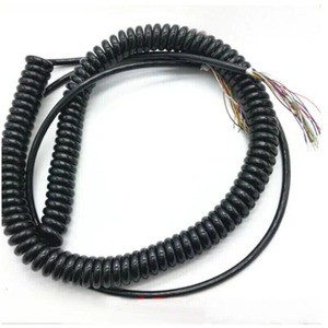 12 15 16 17 Cores Spring Spiral Cable Coiled Cable for CNC Handheld Encoder