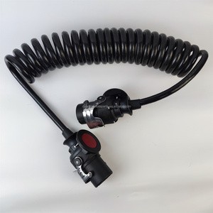 New Seven Core Trailer Spiral Cable 24V EBS Cable Assembly for Semi-trailer Power Line Electrolytic Copper Black Green 28T