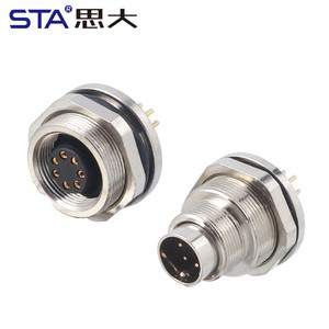 M9 IP67 Aviation Plug PCB Male Female Panel Mount Back Mount Socket Waterproof Connector 2 3 4 5 6 8 Pin