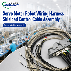 Custom Robotics Wiring Harness Shielded Control Cable Assembly for Servo Motor OEM