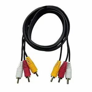 3V3 RCA A/V Cable 1.8M Audio Video Cable for Home Theater/TV/Game Console - High Performance