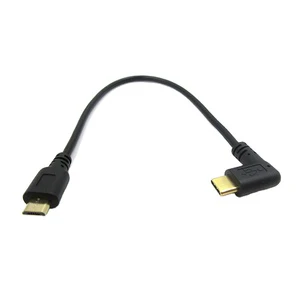 USB Type C to Micro USB Angle Cable for Digital Camera