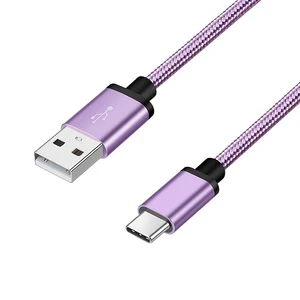 LUNG KAY Pro Series Type-C USB Cable | 3A SuperFast Charging | Braided Nylon Shield | 1.8m Long for Android/iPad/Camera/Printer