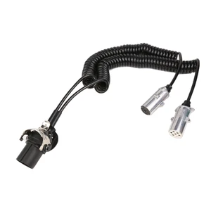 European 7 Pin 15 Pin Metal Plug Spiral Coil Cable Trailer Cable