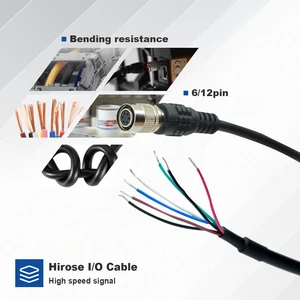Top Seller VT-Hirose6-7-0.5M Custom Hirose 12pin Female I/O Power Cable Industrial Camera Analog Cables Machine Vision Cable