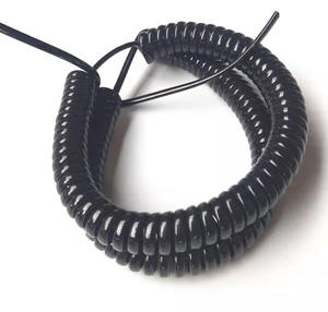 Spiral Copper PVC Insulated 12 16 19 21 26 Cores Spring Coil Retractable Electrical Cable Flame Retardant Outdoor Use