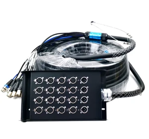 Professional 40-Channel Iron Stage Box With 50 Meter Cable PVC Jacket Green XLR Connector Audio Projector Stock-Factory Outlet