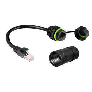 Heavy-Duty IP68 Panel Mount RJ45 CAT6 Ethernet Connector Copper Wire Contact Waterproof for Marine Outdoor & Industrial Use