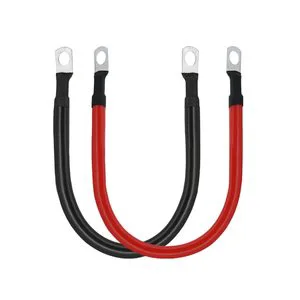2/0 Awg Battery Cable Solar Storage Battery Cables 2AWG Gauge Pure Copper Battery Inverter Cables with 3/8 in Lugs Both Ends