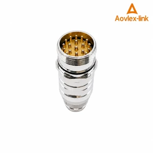 M23 Connector Servo Motor Robot Flange Socket M23 Encoder Connector 6 8 12 17 19 Pin High Flex M23 Signal Power Hybrid Cable
