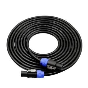 Length 1m Professional Speaker Cable with Speakon NL4 Connectors 2 Pole 4 Pole for High Power Audio