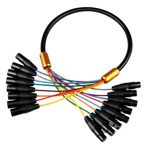 Multi-channel Audio Signal Cable 8-way Stage Light Sound and Signal Line Multi-core Connector XLR Male and Female Pair Plug