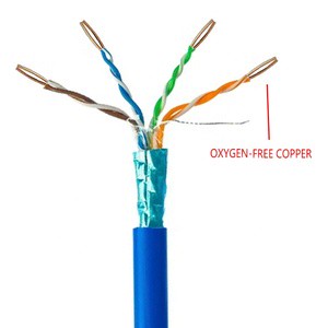 Hot Sale Factory Price Networking Cat6a FTP Shielded Cable 22awg Pure Copper Conductor 500MHz 10Gbps 100m Reel Double Shield AI