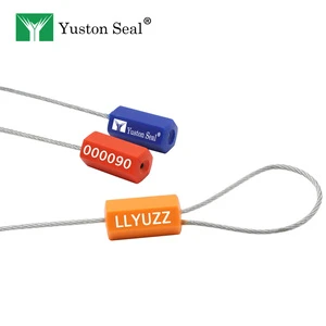 YTCS107 A3 Steel Wire Cable Seal 1.0/1.8mm Diameter Customizable Length Multi-color Options for Logistics Cargo Sealing