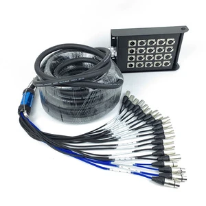 16 Channel 4 Output XLR Audio Snake Cable with PVC Jacket and Foil Shielding and Stage Box for Stage Performance