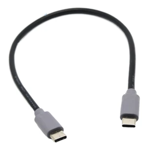 USB C to USB C OTG Cable 0.2m Fast Charging 3A PVC Jacket with Braid Shielding for Mobile Phone Camera Computer Use