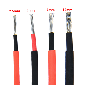 DC Industrial Solar Power Cable Tinned Copper XLPO Insulation Stranded Conductor 1500V EN50618 H1Z2Z2-K Coil PV Cable