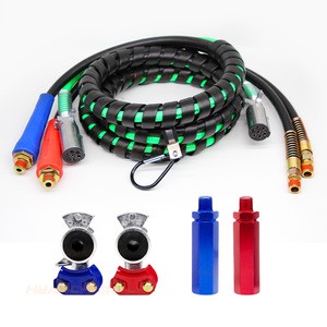 15ft 3-in-1 7 Way Trailer Cable New Condition PVC/TPE/TPU ETL Certified 100% Pure Copper Conductor Semi Truck Trailer Parts