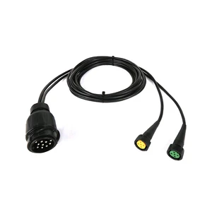 European 9 Ploe Plug to 5 Pole Lamp Plug Trailer Lamp Cable Electrical Straight Electric Wire Cable