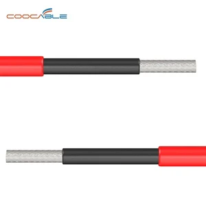 4mm2 6mm2 10mm2 25mm2 PV Solar DC Cable Tinned Copper XLPO Insulation Jacket TUV Approved Solar Cable for Solar Panel System