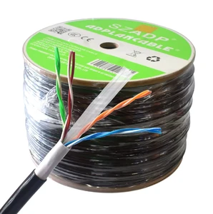 Wholesale Outdoor Cat 6 Utp Network Cable 1000ft Reel With Pvc+pe Jacket Uv-resistant 305m for Communication Cables