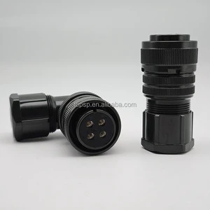 Servo Power Cable Servo Motor Connector 3106A-20-4S Affordable Core Connectors Industrial Metal Plug Socket 90 Degree Adapter